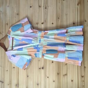 Anthropologie Dress Womens Small Multicolor The Somerset Light Mauve Motif Boho